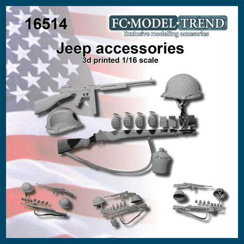 16514 Jeep accesories, 1/16 scale.