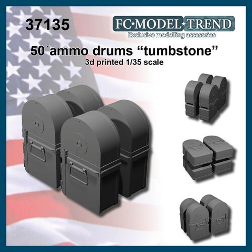 37135 50ammo drums "tombstone" 1/35 scale.