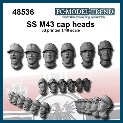 48536 Cabezas con gorra M43 SS, escala 1/48.