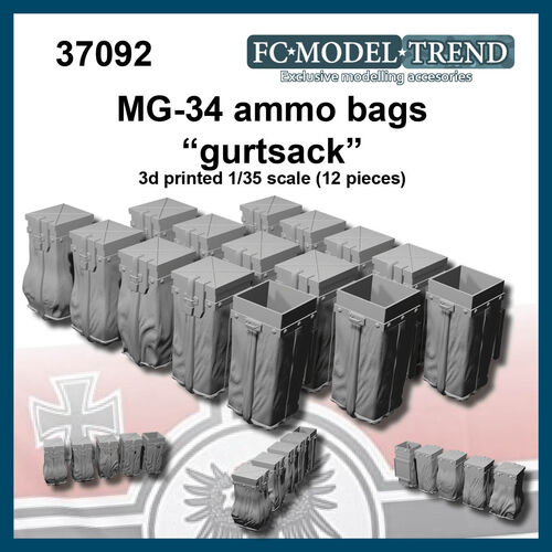 37092 MG-34 ammo bags "gurtsacks" 1/35 scale.