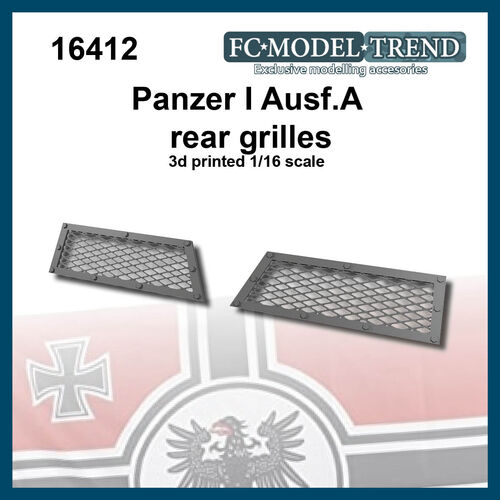 16412 Rejillas traseras para Panzer I Ausf.A, escala 1/16