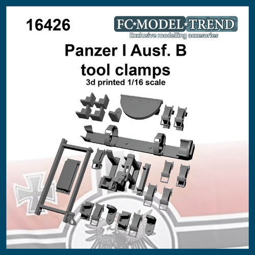 16426 Panzer I B tool clamps, 1/16 scale