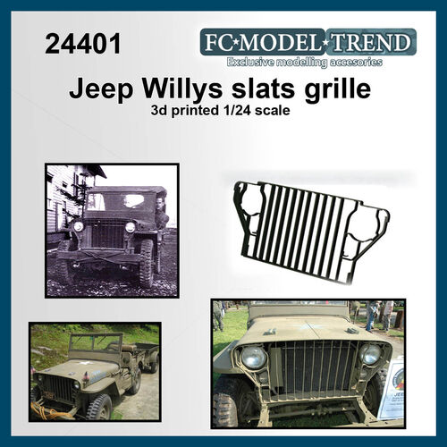 24401 Willys Jeep slats grille, 1/24 scale