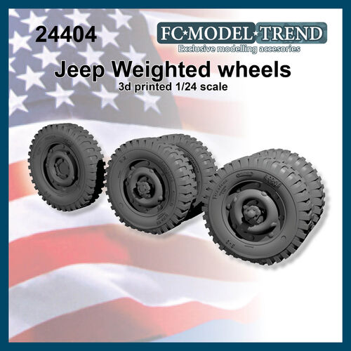 24404 Jeep ruedas "con peso" escala 1/24
