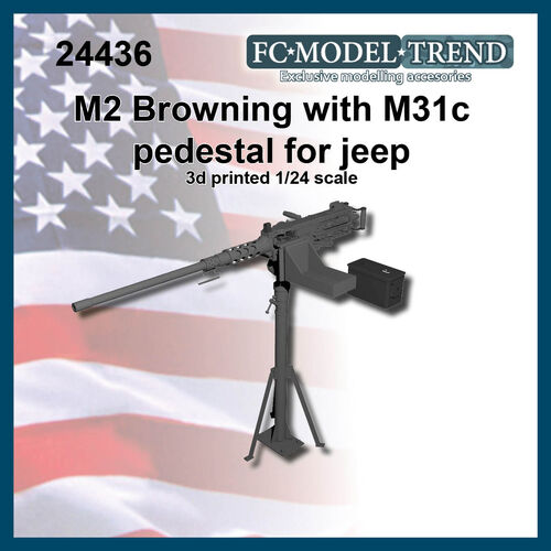 24436 Ametralladora Browning M2 en pedestal escala 1/24,
