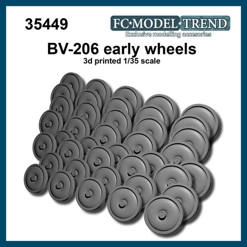 35449 BV-206S ruedas de llanta lisa, escala 1/35