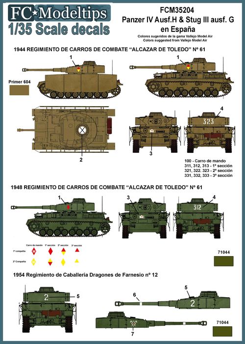 C35204 Calcas Panzer IV y Stug III en Espaa