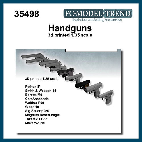 35498 hand guns, 1/35 scale