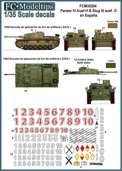 C35204 Calcas Panzer IV y Stug III en Espaa