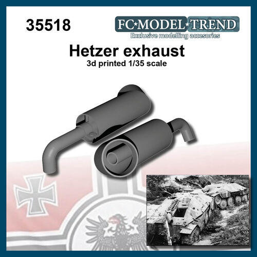 35518 Hetzer late exhaust, 1/35 scale