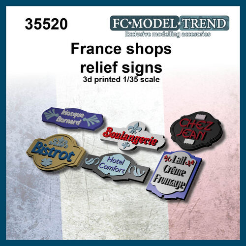 35520 Carteles comerciales Francia, escala 1/35