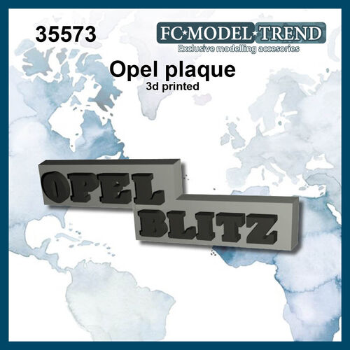 35573 Placa Opel Blitz, 2x4cm