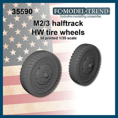 35590 M2/M3 halftracks, Highway pattern tires, 1/35 scale