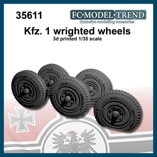35611 Weighted wheels for Kfz.1, 1/35 scale.