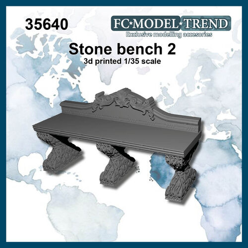 35640 Stone bench 2, 1/35 scale.