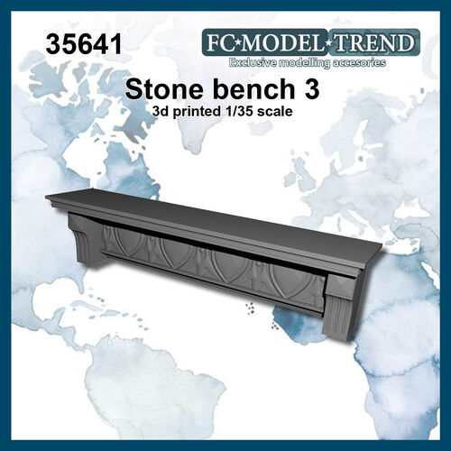 35641 Stone bench, 1/35 scale.