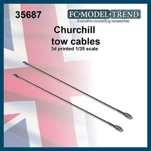 35687 Churchill tanks tow cables, 1/35 scale