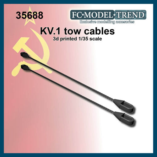 35688 KV tanks tow cables, 1/35 scale