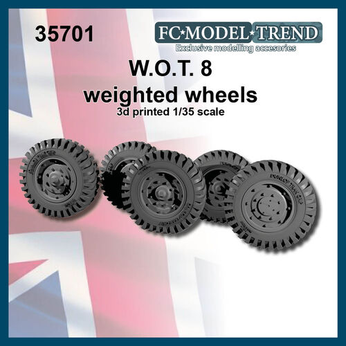 35701 WOT 8 weighted wheels, 1/35 scale