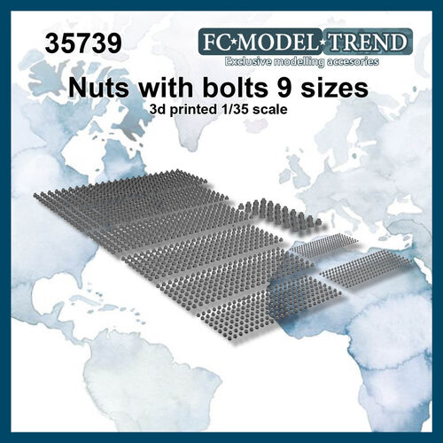 35739 Nuts with bolt, 1/35 scale