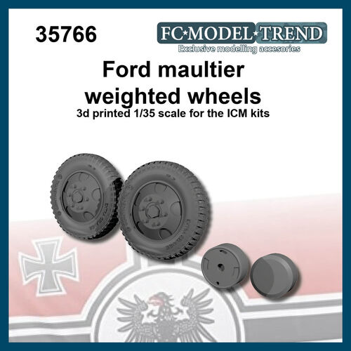 35766 Ford Maultier, weighted wheels, 1/35 scale.