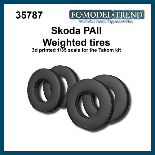 35787 Skoda PA II, neumticos con peso, escala 1/35.