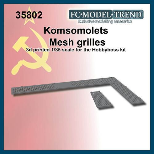 35802 Komsomolets, rejillas cubierta del motor, escala 1/35