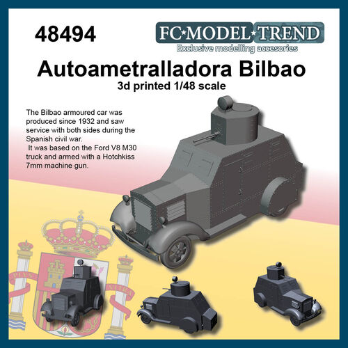 48494 Bilbao armored car, 1/48 scale.