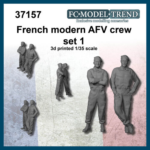37157 France modern AFV crew set 1. 1/35 scale.