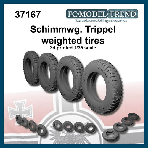 37167 Schwimmwg. Trippel weighted tires. 1/35 scale.