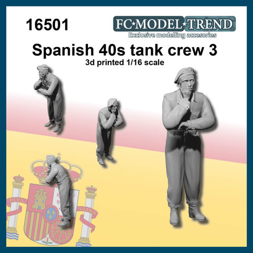 16500 Spanish tank crew 40s, 1/16 scale.