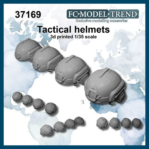 37169 Tactical helmets, 1/35 scale.