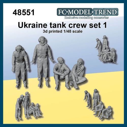 48551 Ukraine tank crew, set 1, 1/48 scale.