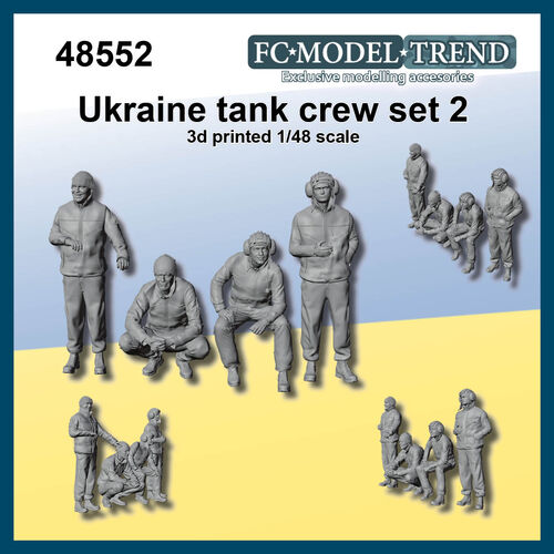 48552 Ukraine tank crew, set 2, 1/48 scale.