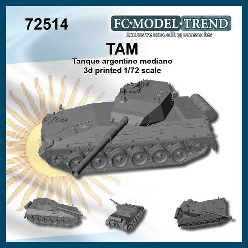 72514  Tanque argentino mediano T.A.M. 1/72 scale.