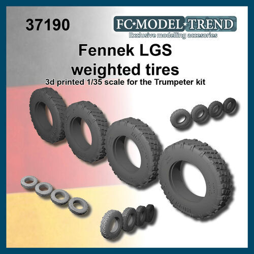 37190 Fennek LGS weighted tires, 1/35 scale.