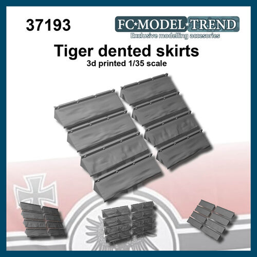 37193 Tiger, dented skirts, 1/35 scale.