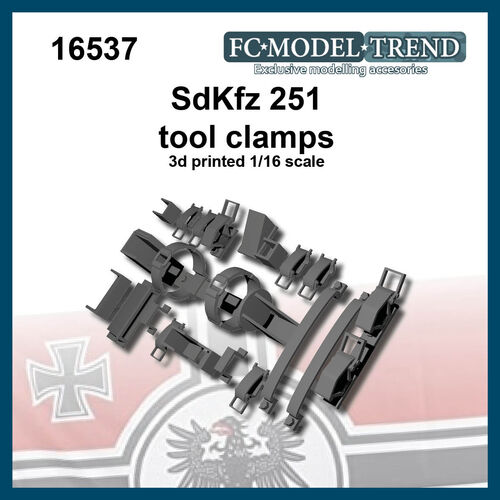 16537 Sdkfz 251 anclajes para herramientas, escala 1/16.