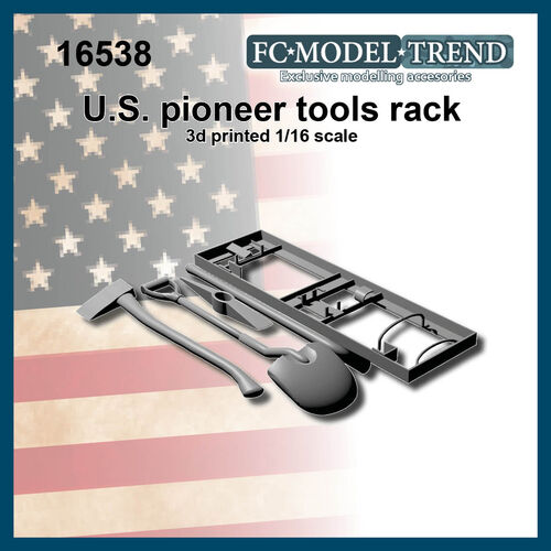 16538 US pioneer tools rack, 1/16 scale.