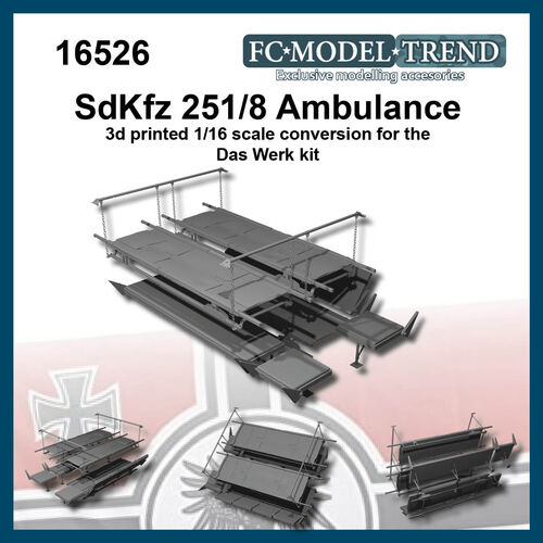 16526 Sdkfz 251/8, ambulance, 1/16 scale.