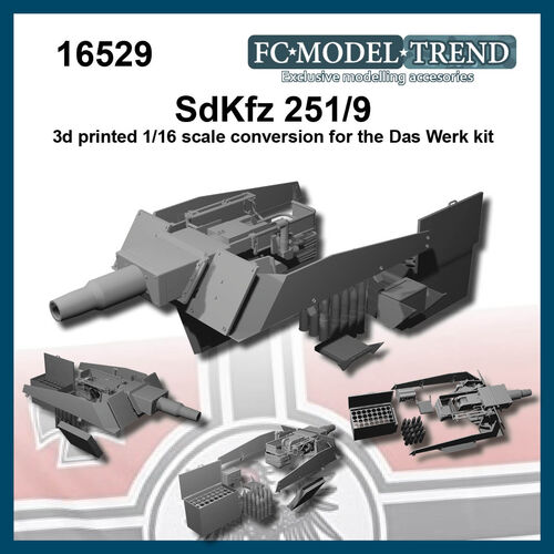 16529 SdKfz 251/9 Stummel, 1/16 scale.