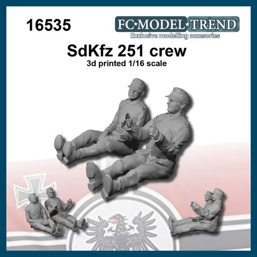 16535 Sdkfz 251 crew, 1/16 scale.