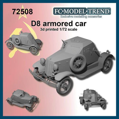 72508 D8 armored car, 1/72 scale.