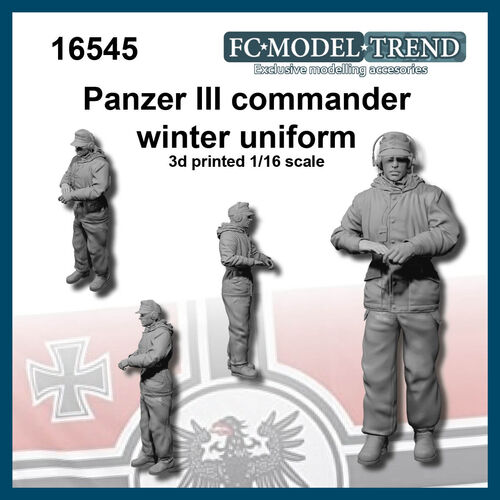 16545 Panzer III commander in winter uniform, 1/16 scale.
