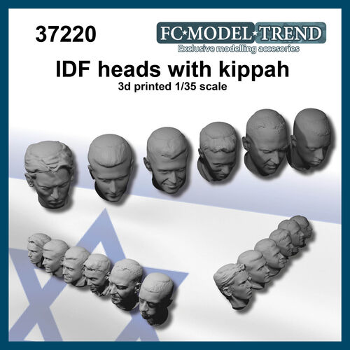 37220 Kippah heads, 1/35 scale