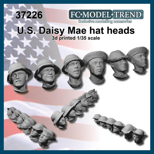 37226 US heads with Daisy Mae hat, 1/35 scale.