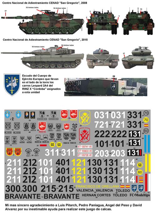 C35207 Calcas para Leopard 2A4 y Leopardo 2E en Espaa