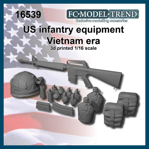 16539 US infantry equipment Vietnam era, 1/16 scale.
