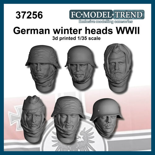 37256 German winter heads WWII