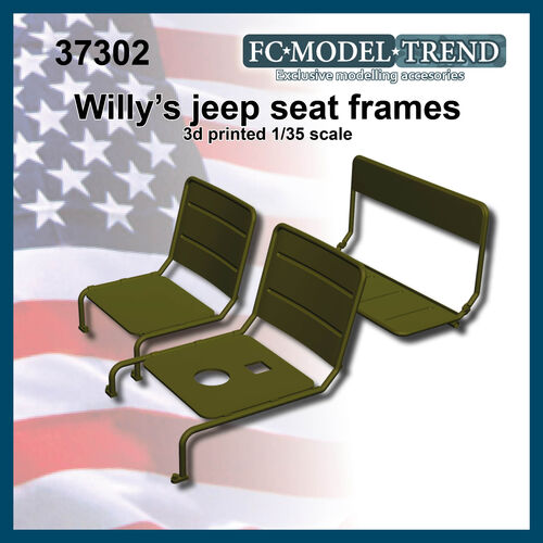 37302 Willy' jeep estructuras de asientos, escala 1/35.